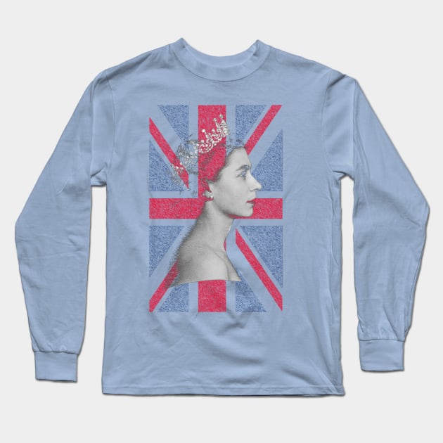 Queen Elizabeth Long Sleeve T-Shirt by arxitrav